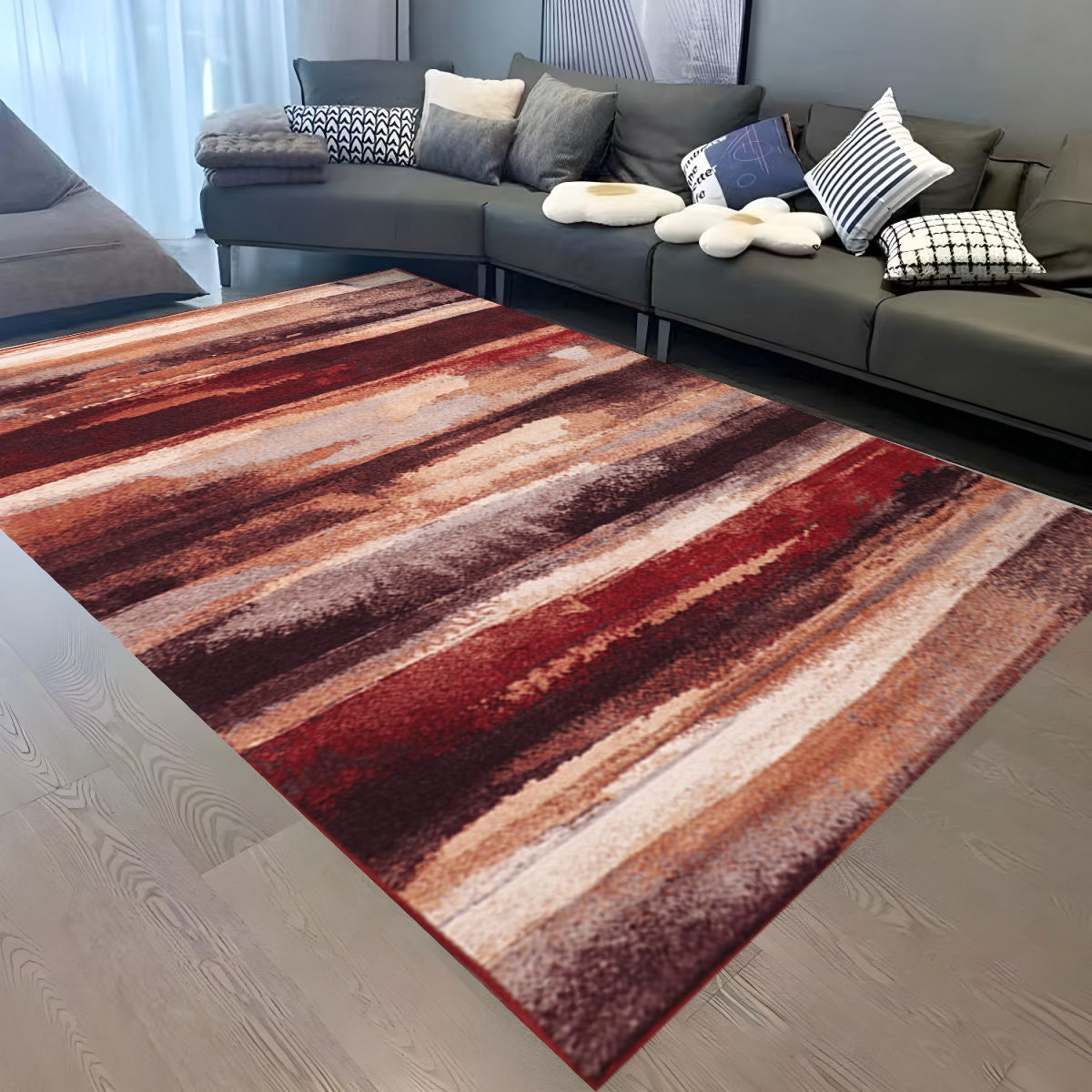 Classic Carpets - Karpet Motif Abstrak Trend Ngonten - Anti Slip | La Vie Abstract | 150 x 200 cm