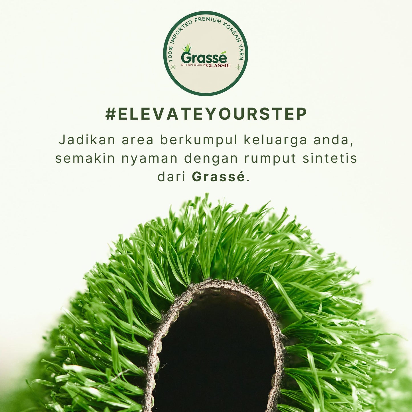 Rumput Sintetis 100x100 tebal 30mm | Karpet Rumput Palsu -6A